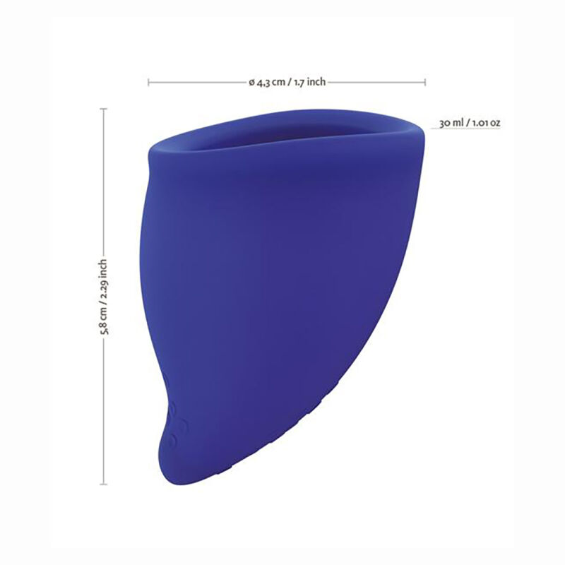 Menstruacinės taurelės FUN CUP B dydis (mėlyna/violetinė)