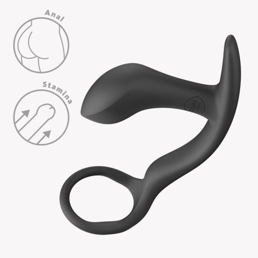 Penio žiedas - analinis kaištis Bootie Ring (juodas)