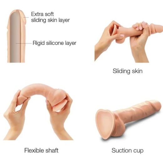Falo imitatorius Sliding Skin Realistic (S dydis)