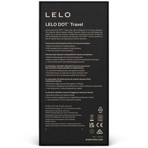 Klitorio stimuliatorius LELO Dot Travel (rožinė)