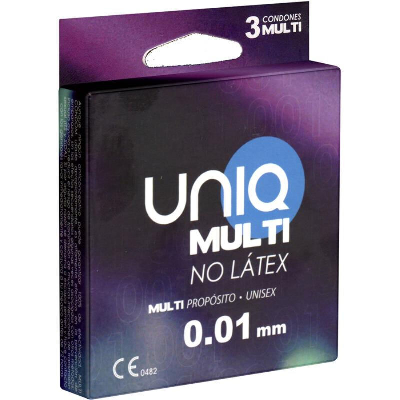 Prezervatyvai be latekso Uniq Multi Unisex (3 vnt.)