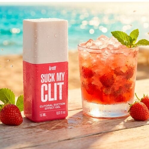 Stimuliuojantis gelis Suck My Clit! Wild Strawberry (15 ml)