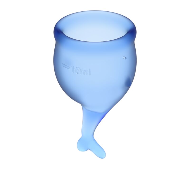 Темно-синие менструальные чаши Satisfyer Feel Secure (2 шт)