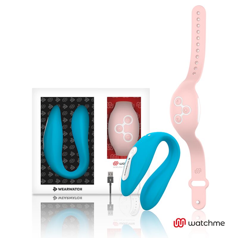 Pāru vibrators Wearwatch Dual Pleasure (zils/miesas krāsas)