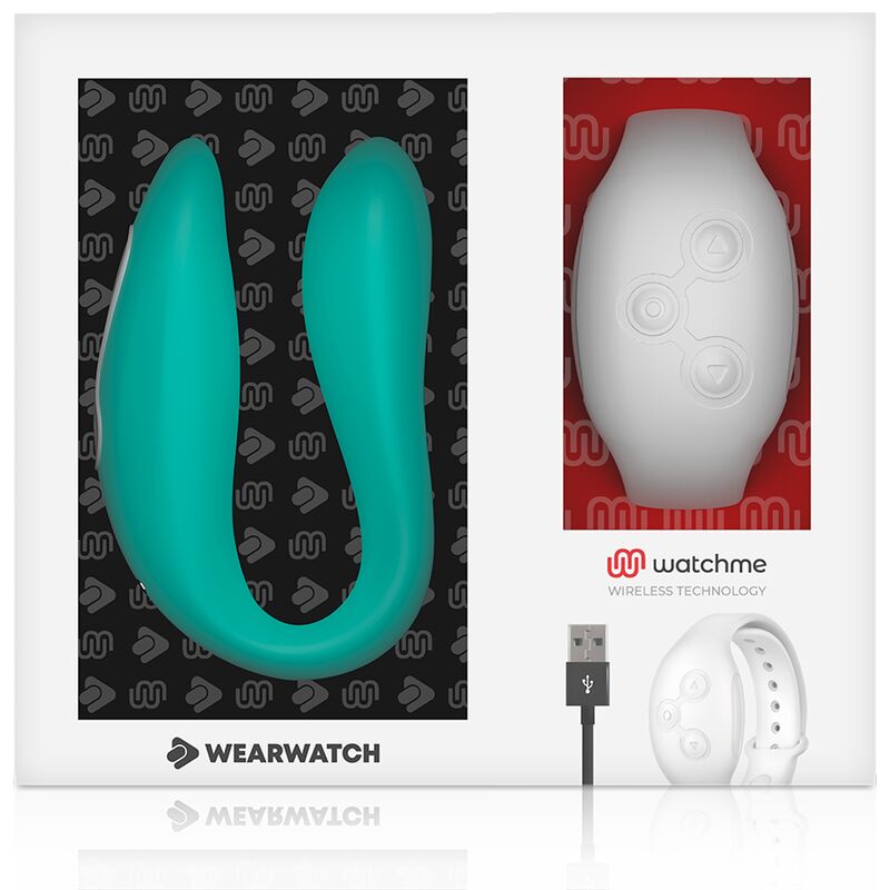 Porų vibratorius Wearwatch Dual Pleasure (žalias/baltas)