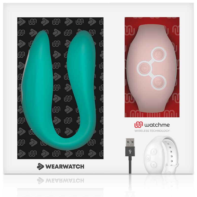 Pāru vibrators Wearwatch Dual Pleasure (zaļš/miesas krāsas) 