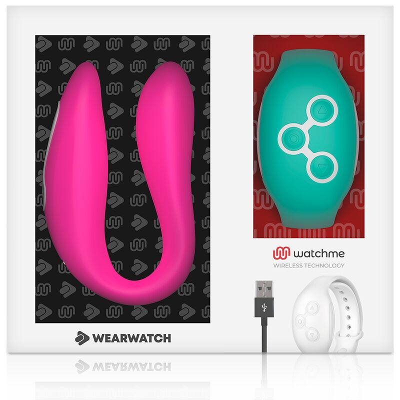 Porų vibratorius Wearwatch Dual Pleasure (rožinis/žalias)