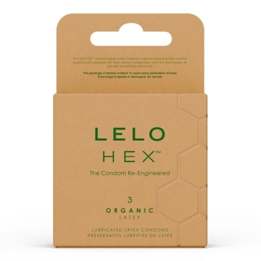 Prezervatyvai Lelo Hex Organic (3 vnt.)