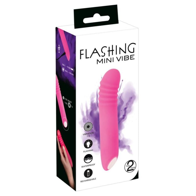 Mini vibrators Flashing (rozā)