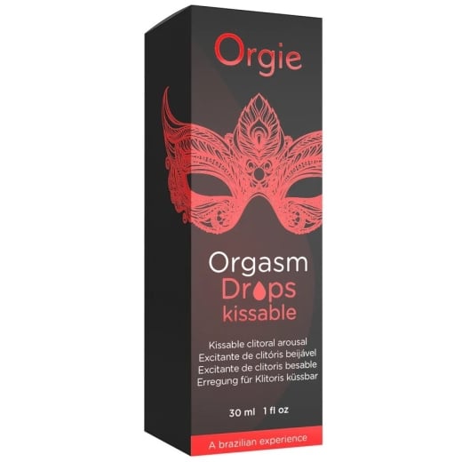 Lašiukai klitoriui Orgasm Drops Kissable (30 ml)
