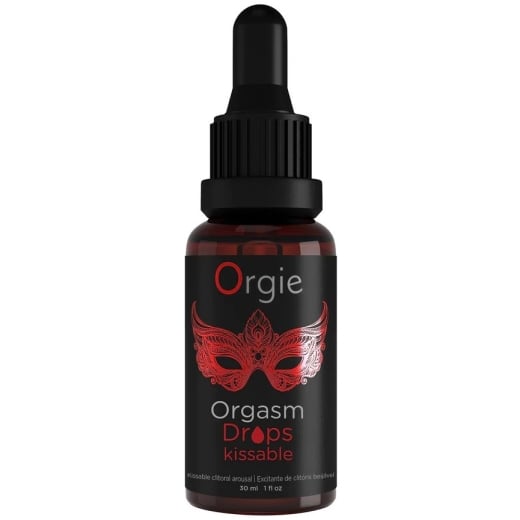 Lašiukai klitoriui Orgasm Drops Kissable (30 ml)