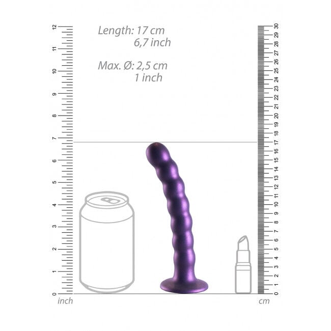 Dildo Beaded (17 cm) (violetinis)