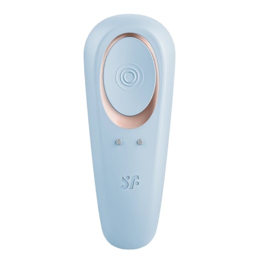 Porų vibratorius Double Classic (mėlyna)