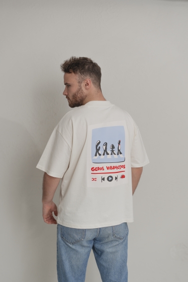 Unisex marškinėliai Geros vibracijos (balta)