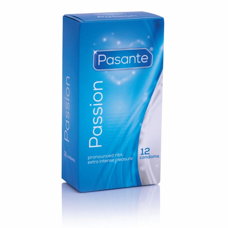 Prezervatyvai Pasante Ribbed (12 vnt.)