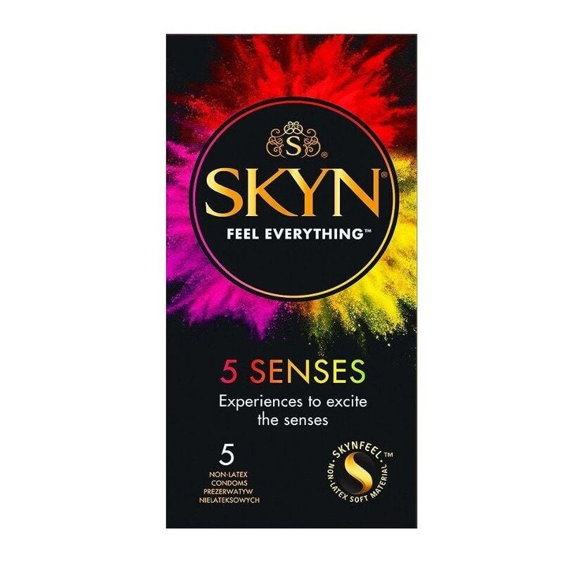 Prezervatyvai be latekso SKYN 5 Senses (5 vnt.)