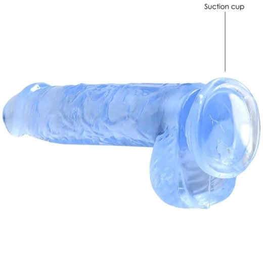 Falo imitatorius Crystal Clear (17 cm) (mėlynas)