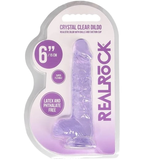 Falo imitatorius Crystal Clear (17 cm) (violetinis)