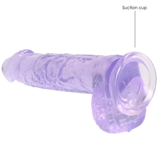 Falo imitatorius Crystal Clear (17 cm) (violetinis)