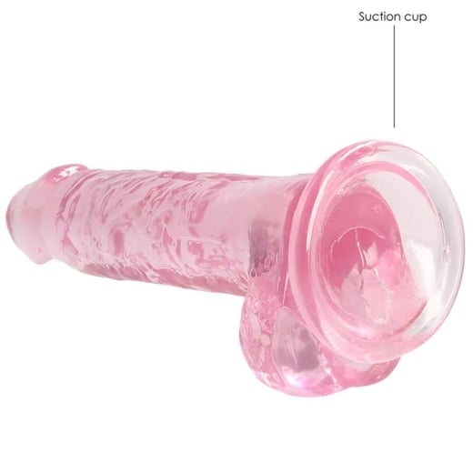 Falo imitatorius Crystal Clear (19 cm) (rožinis)