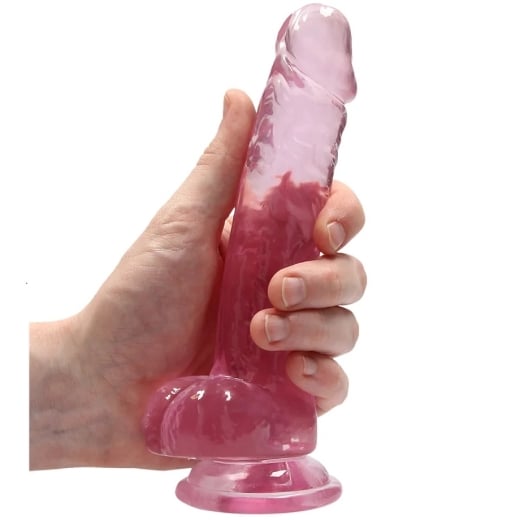 Falo imitatorius Crystal Clear (19 cm) (rožinis)