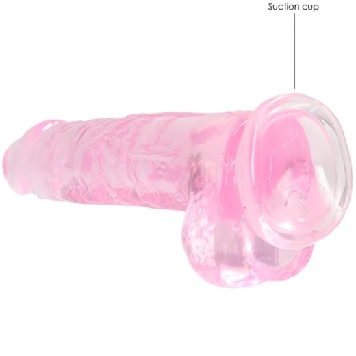 Falo imitatorius Crystal Clear (21 cm) (rožinis)