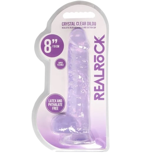 Falo imitatorius Crystal Clear (21 cm) (violetinis)