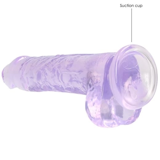 Falo imitatorius Crystal Clear (21 cm) (violetinis)
