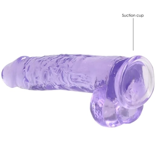 Falo imitatorius Crystal Clear (25 cm) (violetinis)