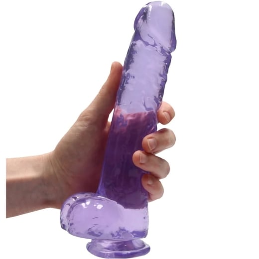 Falo imitatorius Crystal Clear (25 cm) (violetinis)