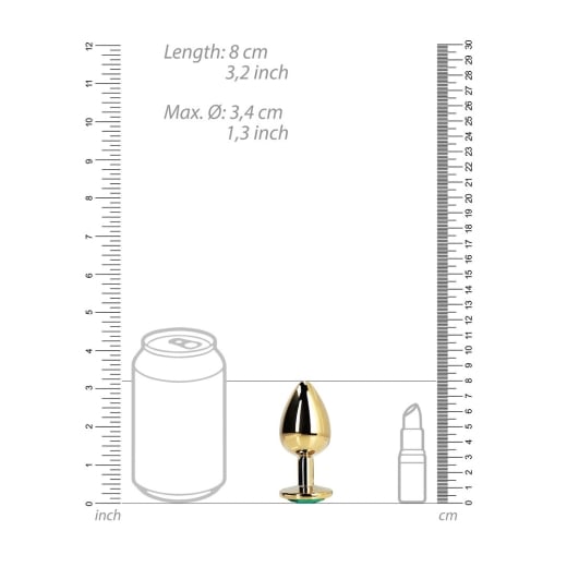 Analinis kaištis Gold Round Gem (M dydis) 