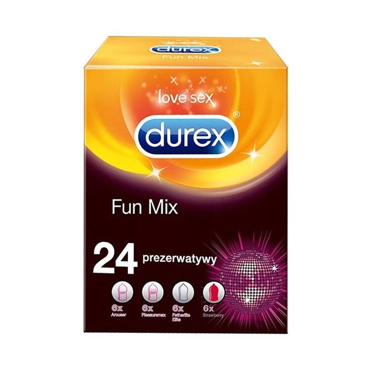 Prezervatyvai Durex Fun Mix (24 vnt.)