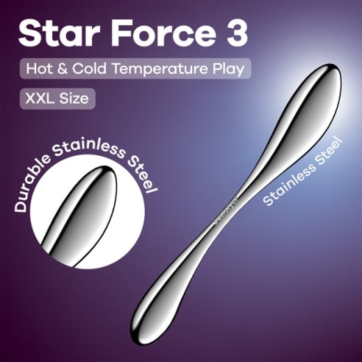 Metalinis dildo Star Wave