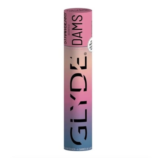 Kaitsekiled oraalseksiks Sheer Glyde Dams Strawberry (4 tk)