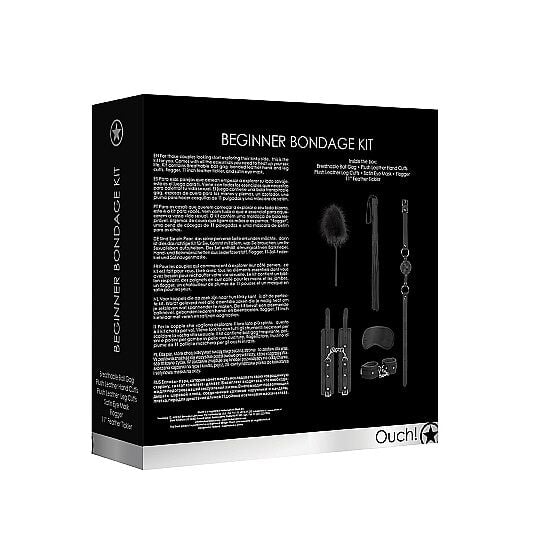 Juodas suvaržymo rinkinys Beginners Bondage Kit 