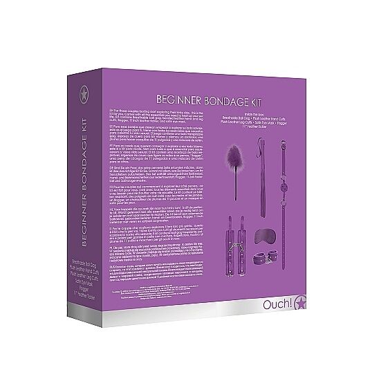 Verdzības komplekts Ouch! Beginners Bondage Kit (violets)