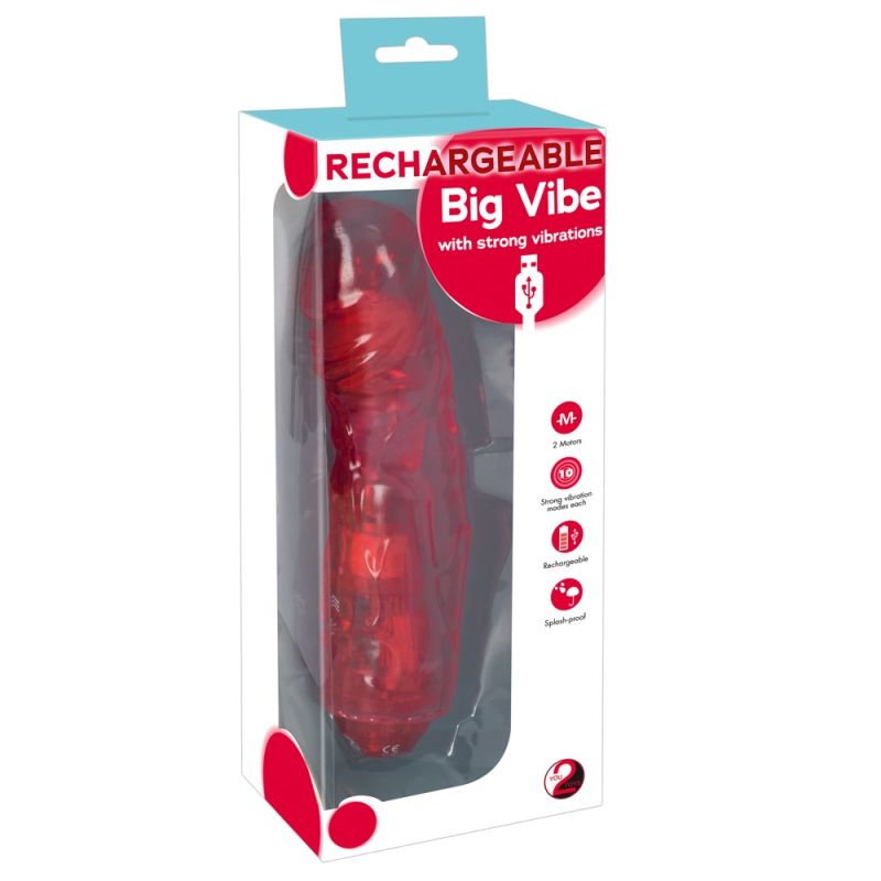 Raudonas vibratorius Big Vibe