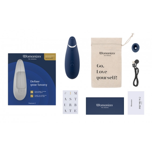 Klitorio stimuliatorius Womanizer Premium 2 (mėlynas)