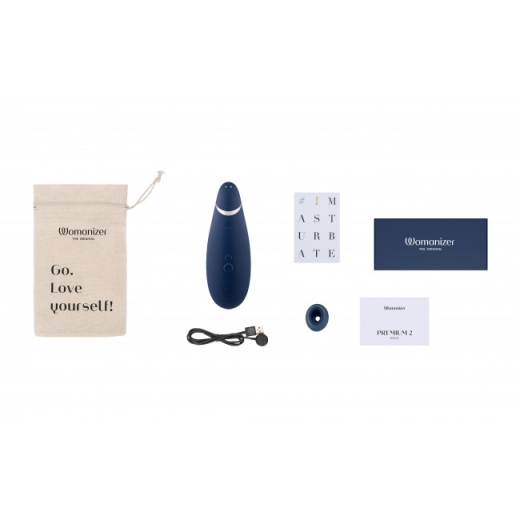 Klitorio stimuliatorius Womanizer Premium 2 (mėlynas)