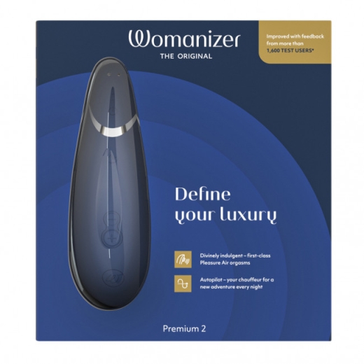 Klitorio stimuliatorius Womanizer Premium 2 (mėlynas)