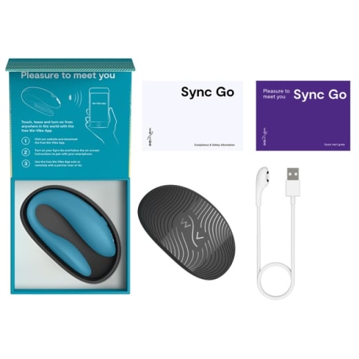 Porų vibratorius We-Vibe Sync Go (mėlynas)