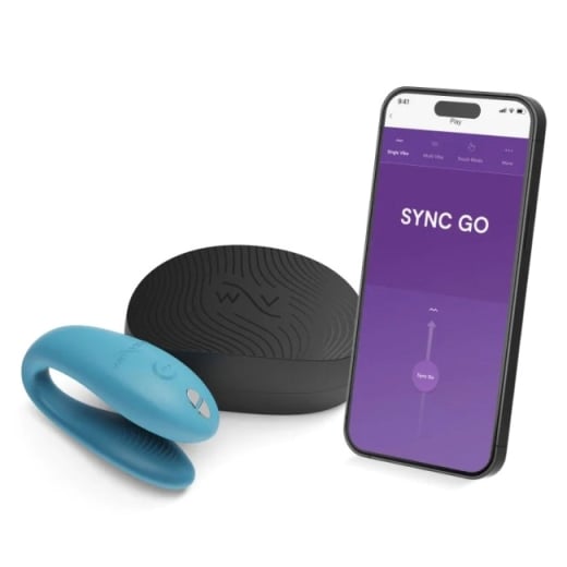 Porų vibratorius We-Vibe Sync Go (mėlynas)