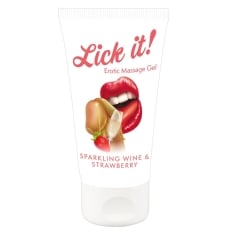 Masažo gelis - lubrikantas Lick It! (50 ml)