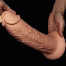 11'' Realistic Long Vibrating Dildo Flesh