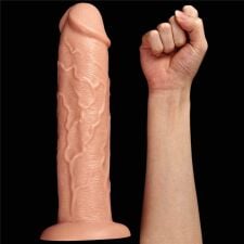 11'' Realistic Long Vibrating Dildo Flesh