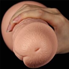 11'' Realistic Long Vibrating Dildo Flesh