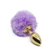 Aнальная втулка Gold Fluffy (фиолетовый)