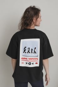 Unisex marškinėliai Geros vibracijos (juoda)