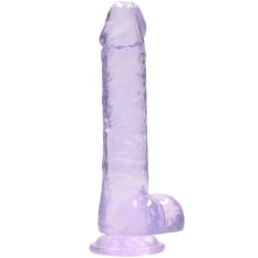 Falo imitatorius Crystal Clear (21 cm) (violetinis)