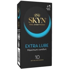 Prezervatyvai be latekso SKYN Extra Lube (10 vnt.)